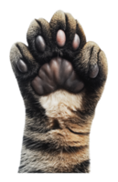 Close-up view of a cat's paw on a white background png