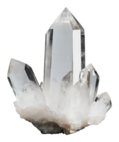 Beautiful quartz crystal cluster on a natural base png