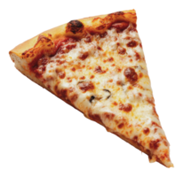 Delicious cheese pizza slice on a white background png