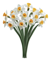 Fresh daffodil bouquet brightening a spring day png