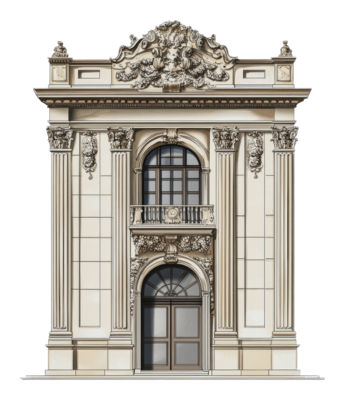 古建築の細部文様 Details of Old Architecture Elegant historic building facade design 52656819 PNG