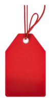 Red tag with string, ready for labeling items png