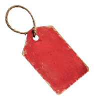 Red tag with twine for clear labeling png