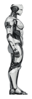 Futuristic humanoid robot design png
