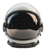 Astronaut helmet reflecting a starry sky view png