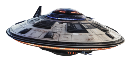Futuristic spaceship design in sci-fi png