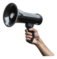 Handheld megaphone for public address use png