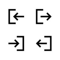 Login and logout icon in generic design. Sign in and sign out sign symbol vector