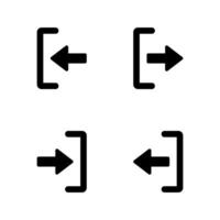 Login and logout icon. Sign in and sign out sign symbol vector