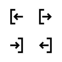 Login and logout icon set in generic style. Sign in and sign out sign symbol vector