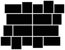 Photo collage mosaic square seamless, repeatable cubism pattern, texture. wall mood board for picture display presentation. vector