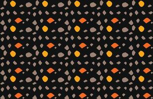 Reptile and geometric abstract pattern. Colorful seamless texture on black background. vector