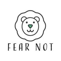 Fear not, Biblical Phrase, Christian typography for banner, poster, photo overlay, apparel design vector