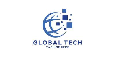 logo design global tech, digital, modern, logo design , symbol, icon, idea, creative. vector