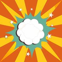 White bubble chat on twister yellow and orange background for your design vector