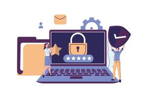 GDPR and privacy politics. General privacy regulation for protection of personal data. flat style illustration design vector