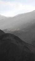 Stone field in dense fog in highlands video