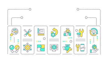 Reverse engineering word concept isolated on white. Engineering tools. Analytical process. Repair. Creative illustration banner surrounded by editable line colorful icons vector