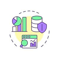Quantitatively managed stage multi color concept icon. Data governance maturity model. Advanced analytics. Round shape line illustration. Abstract idea. Graphic design. Easy to use in article vector