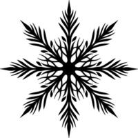 black snowflake without background vector