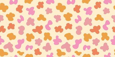 Groovy seamless pattern in retro trippy style. vector