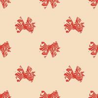 A continuous flat-style bow pattern with textures vector