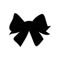 A flat-designed bow silhouette in black, set on a white background vector