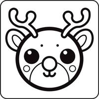 A whimsical reindeer, with large eyes and a friendly expression. vector