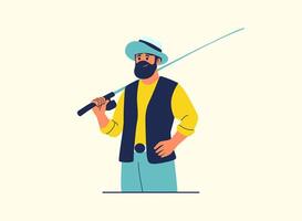 Go to fishing and enjoy it vector