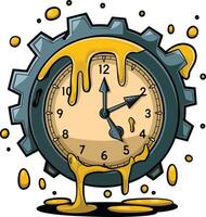 3d clock watch manual and classic design vector
