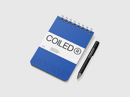 Notebook With Pen Mockup 3D Rendering psd
