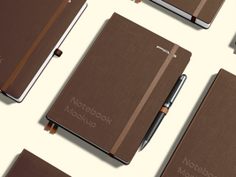 Notebook 3D Mockup Realistic psd