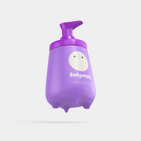 Floating Kids Soap Bottle Mockup Front View, 3D Rendering psd