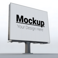 Layout of a square billboard on a gray background psd