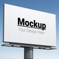 Blank Horizontal Billboard Layout on Open Sky Background psd
