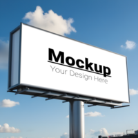 Billboard Layout on a Scenic Sky Background psd