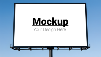 Wide Horizontal Billboard with Sky Backdrop psd