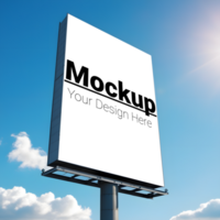 Sky Background with Horizontal Billboard Layout psd