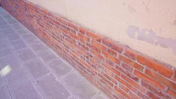 Brick cladding on lower part of wall of house in Burano video