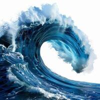 Giant ocean wave is breaking in the ocean with whitewash photo