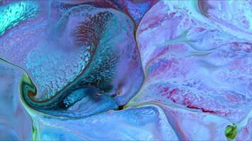 Abstract Infinite Color Loops And Explosions Hypnotizing in Detailed Surface Colorful Paint Spreads video