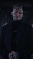 A mysterious character stands in a dark setting, evoking a sense of deep ambiance and intrigue video