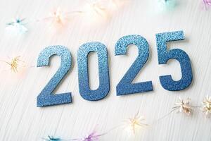 christmas background with text 2025. photo