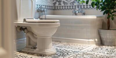 toilet bowl in luxury interior. photo