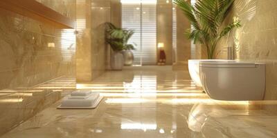 toilet bowl in luxury interior. photo
