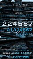 An Abstract Representation of Digital Data Flow Featuring Intricate Numeric Patterns and Designs video