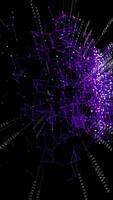 This is an Abstract Digital Network Visual that is designed with vibrant Purple Hues video