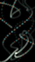 Abstract Representation of Swirling Molecules Captured in Motion and Flowing Dynamics video