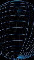 A Detailed 3D Visualization of a Curved Surface Enhanced with Grid Lines and Effects video