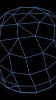An Abstract Visualization of a Geometric Wireframe Sphere in a Creative and Artistic Style video